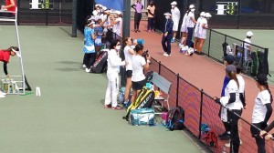 昨日の山梨学院大学での写真【佐藤直子のテニスがすべて】
