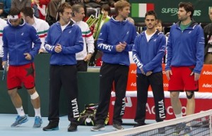 イタリアチーム。こうして並ぶとファビオ-ニ（右から2番目）の小柄さが目立ちます。